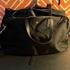 Cuyana canvas weekender bag